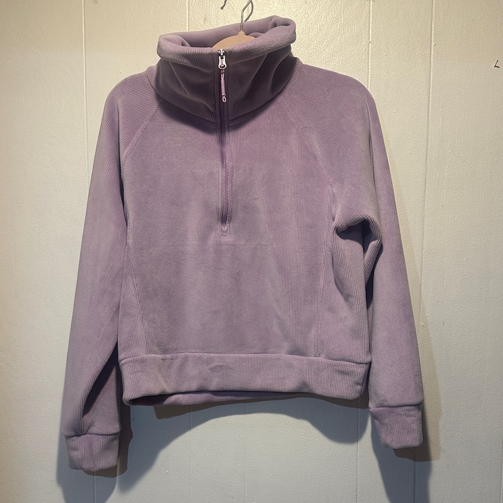 Kyondan zip up sweater size m lavender